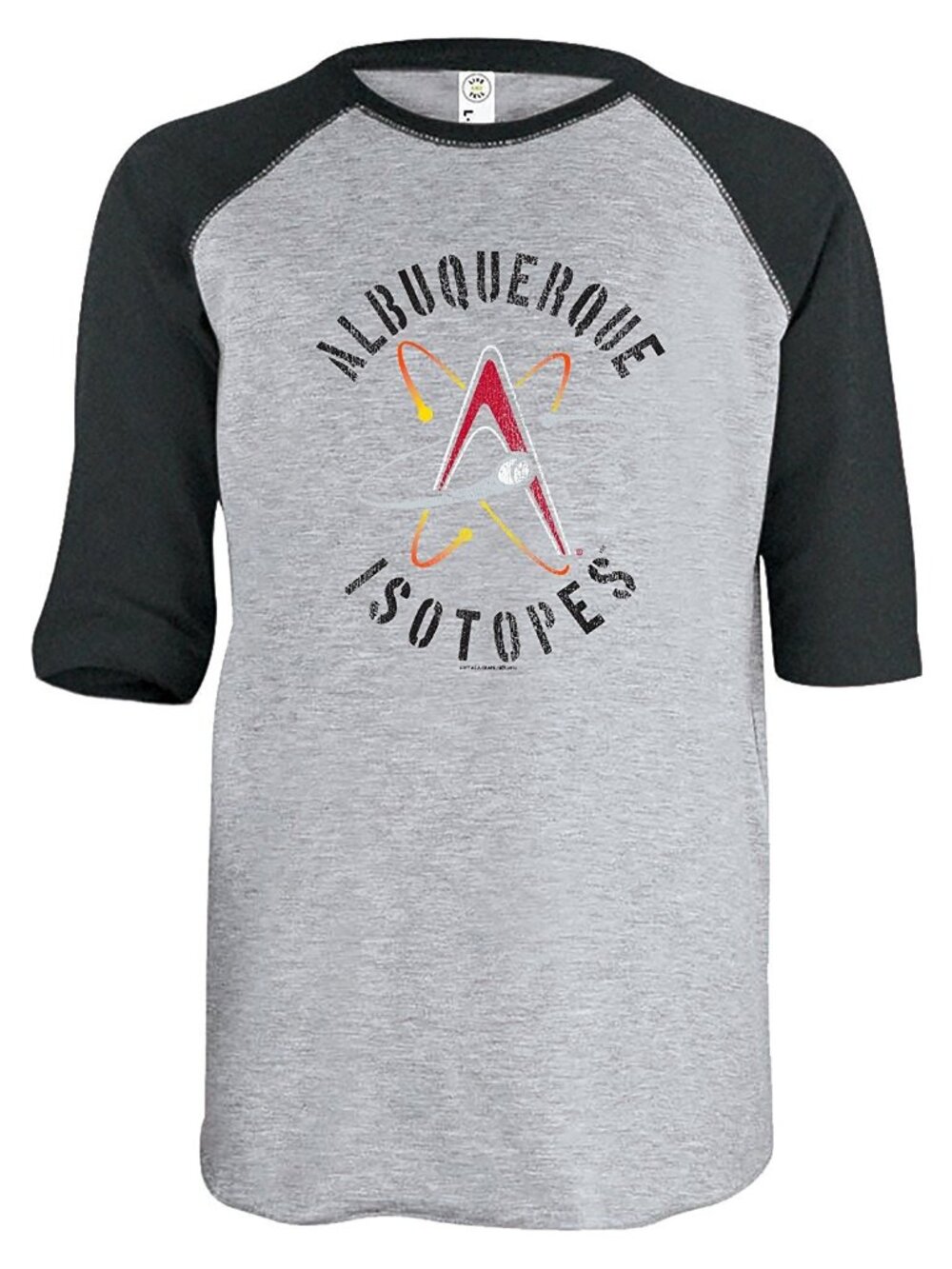 Minor League Baseball Albuquerque Isotopes Raglan Shirt, Black